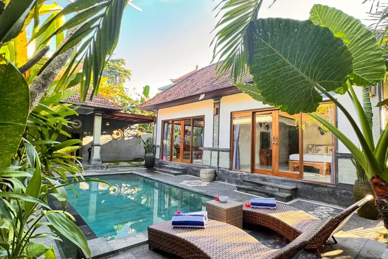 Bima Villa in Gianyar, Bali - exterior with private pool